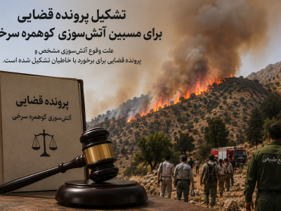 تشکیل پرونده قضایی برای مسببین آتش‌سوزی کوهمره سرخی