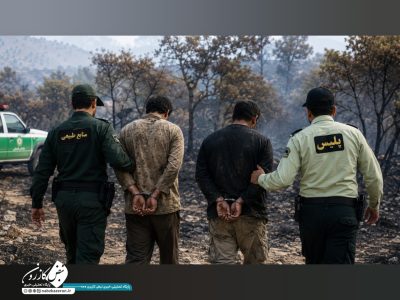 عاملان آتش‌سوزی جنگل‌های کازرون بازداشت شدند