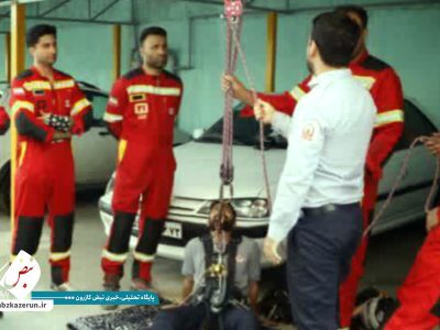 ارتقای توان عملیاتی آتش‌نشانان کازرون در ارتفاع